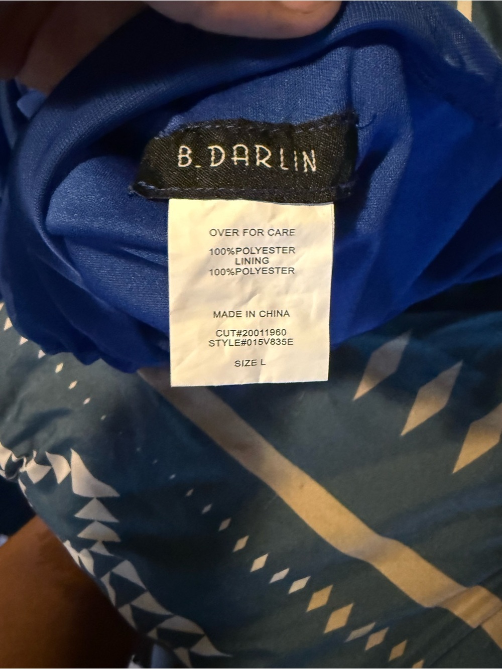 B. Darlin Bold Blue Polyester Dress